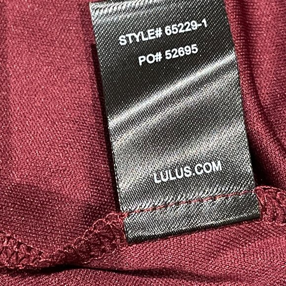 NEW Lulu's Here's to Us Burgundy High-Low Wrap Dress Size Medium - Picture 13 of 15